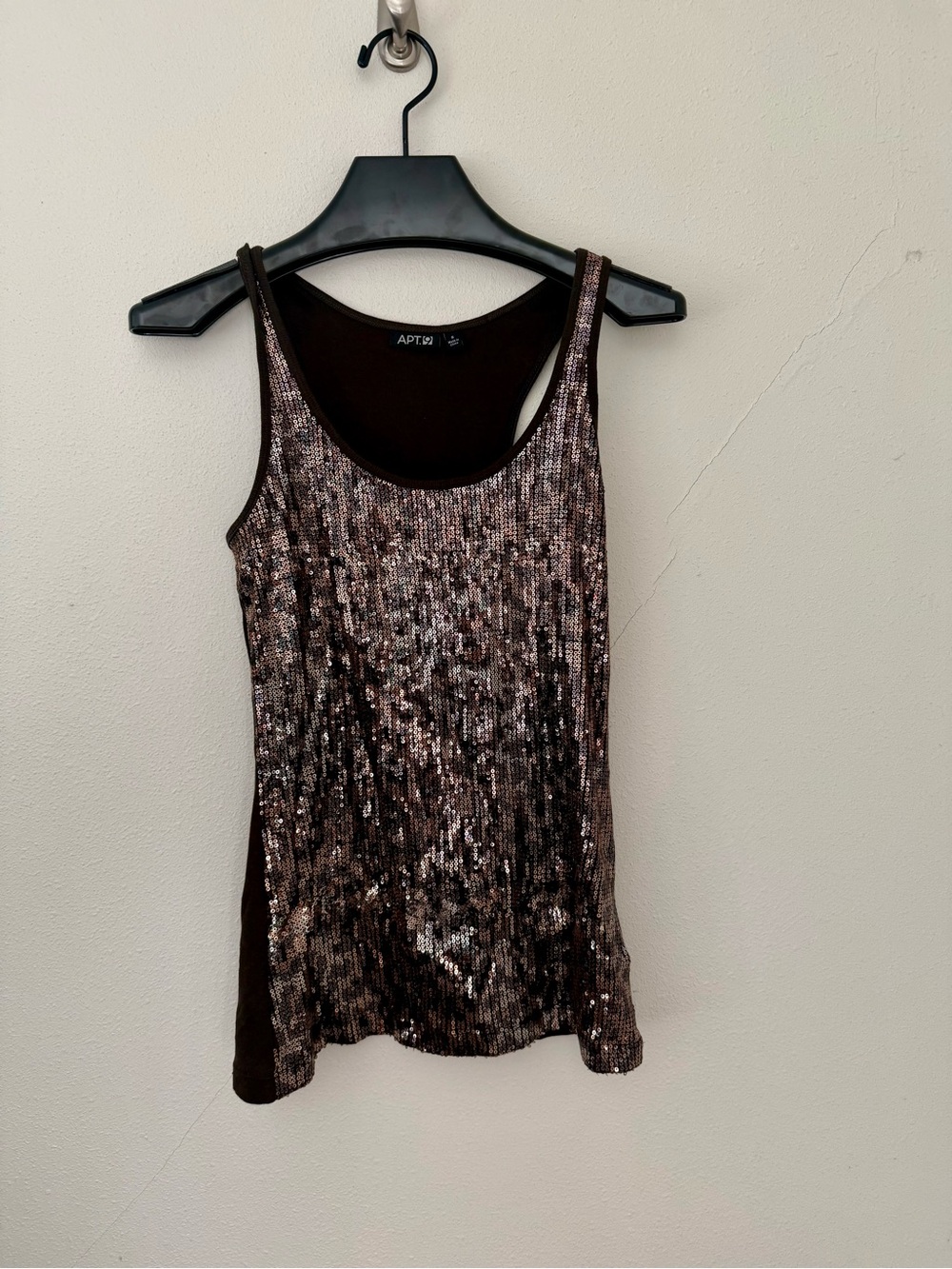 APT. 9 Brown sequin tank top. Small